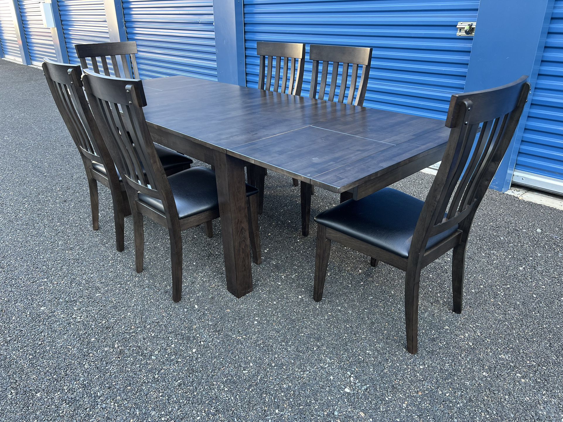 Dining Table Dining Set With 6 Chairs And 2 Leaves ! Wood Dining Table And Chairs ! Free Delivery