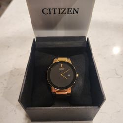 Citizen Men's Black Leather Watch ⌚️ 