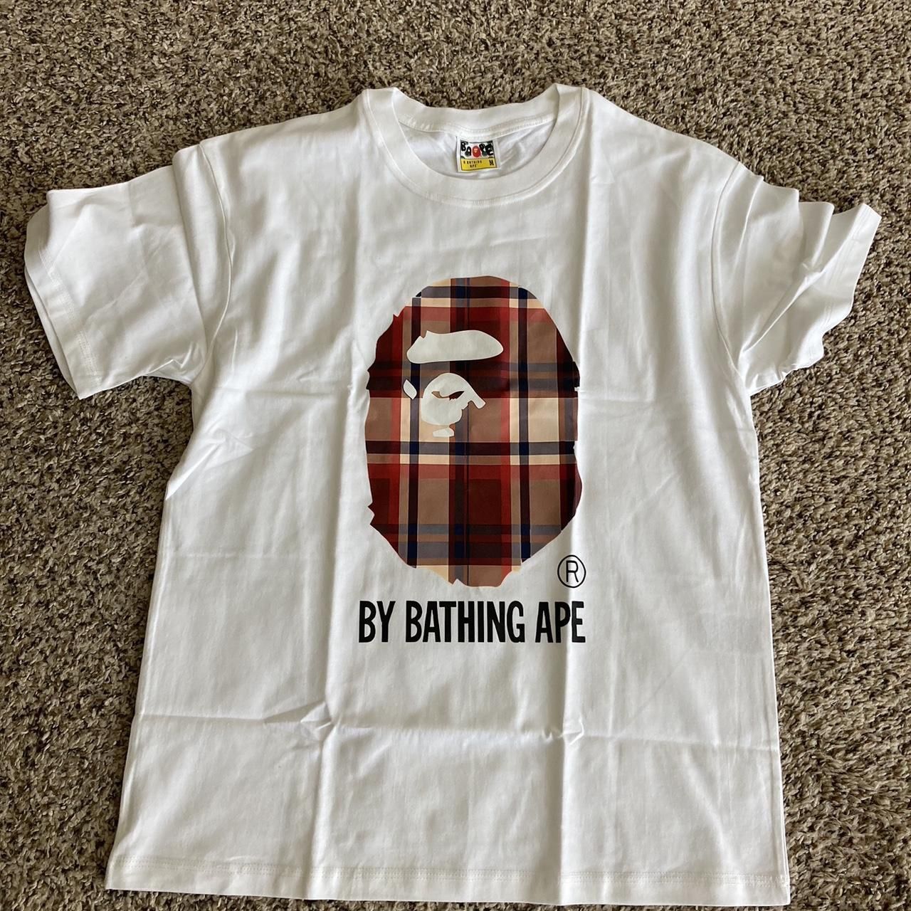 BAPE CHECK BIG APE HEAD PLAID T-SHIRT