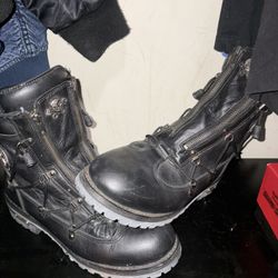 black biker boots 