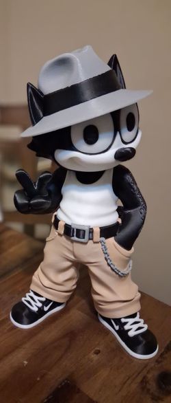 3d printed Felix the cat cholo