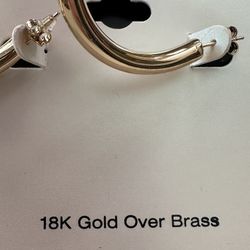 18k Gold Plated 2-Inch Hoop Earrings!