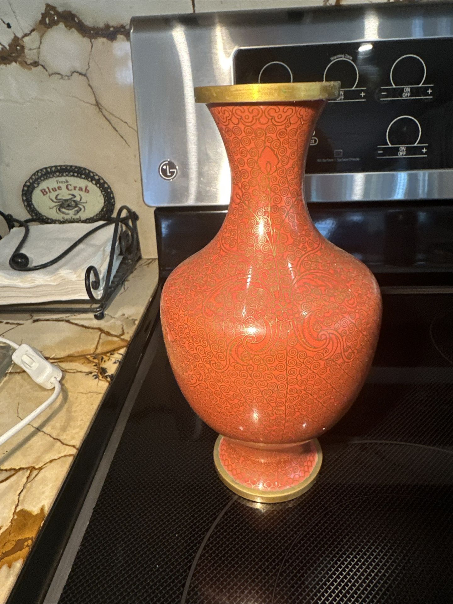 9” CLOISONNÉ VASE