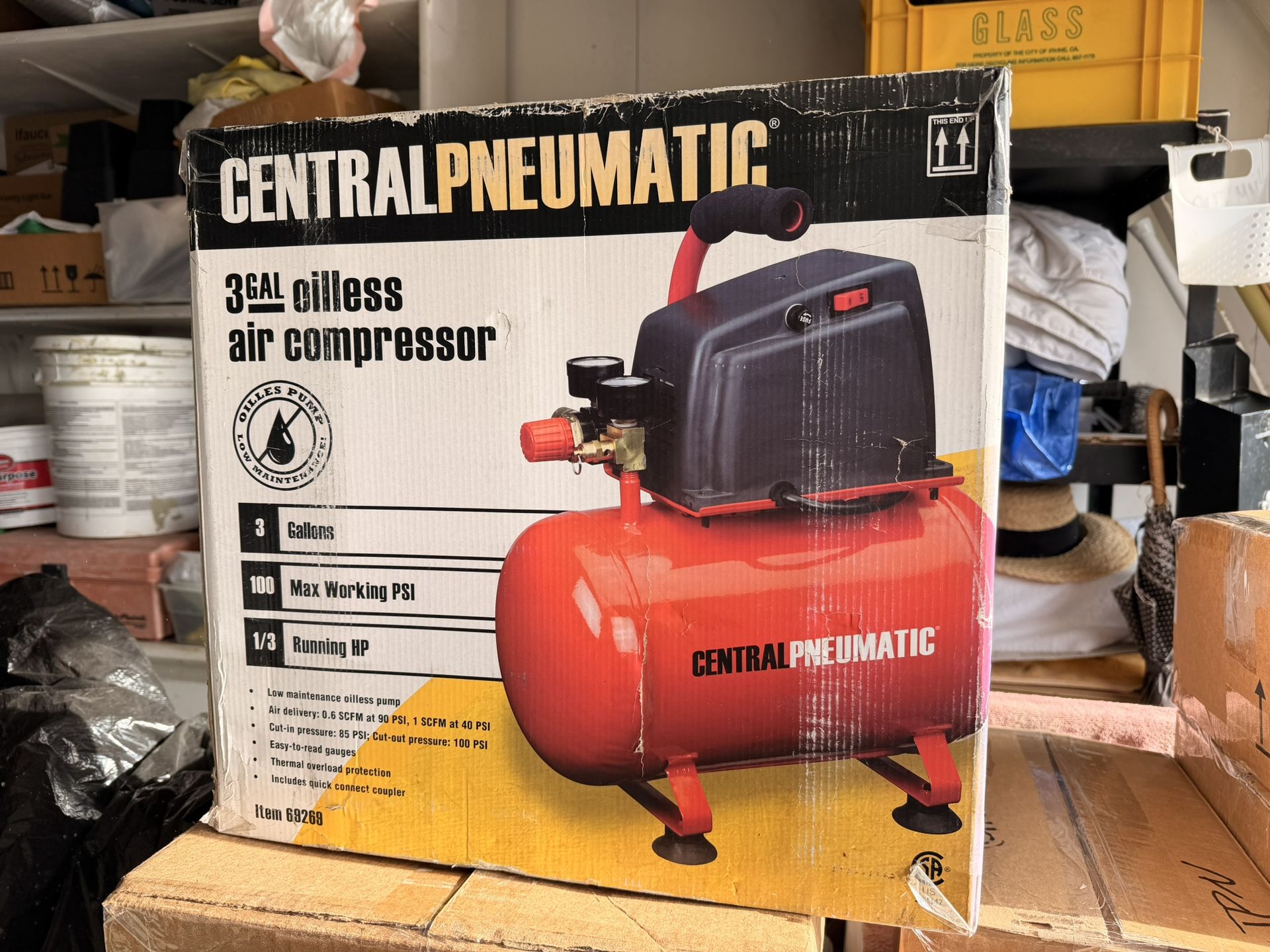 ✨ BRAND NEW 3-Gallon Oilless Air Compressor – NEVER USED ✨