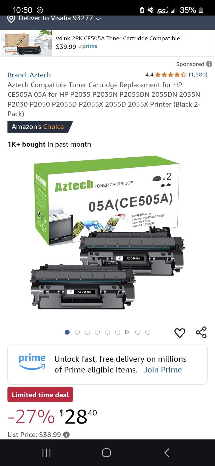 Hp 2pk Printer Toner Cartridge