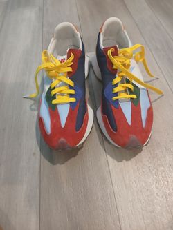 New Balance Multicolor Sneakers with Yellow Laces