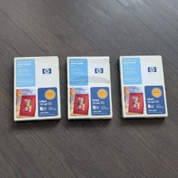 LOT of 3 HP Premium Plus Photo Paper Glossy 4x6 Inkjet 10 mil 180 Sheets Total Q1978A