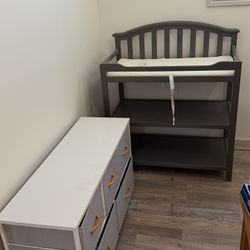 Baby Crib, Storages, Changing Table & High Chair For Sale 