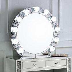 Vanity Hollywood Style Mirror Faux Crystal Inlay Lightbulbs NOT Included Brand New In Box Firm Price $240