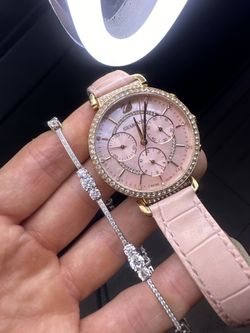 Swarvoski Watch And Tennis Bracelet