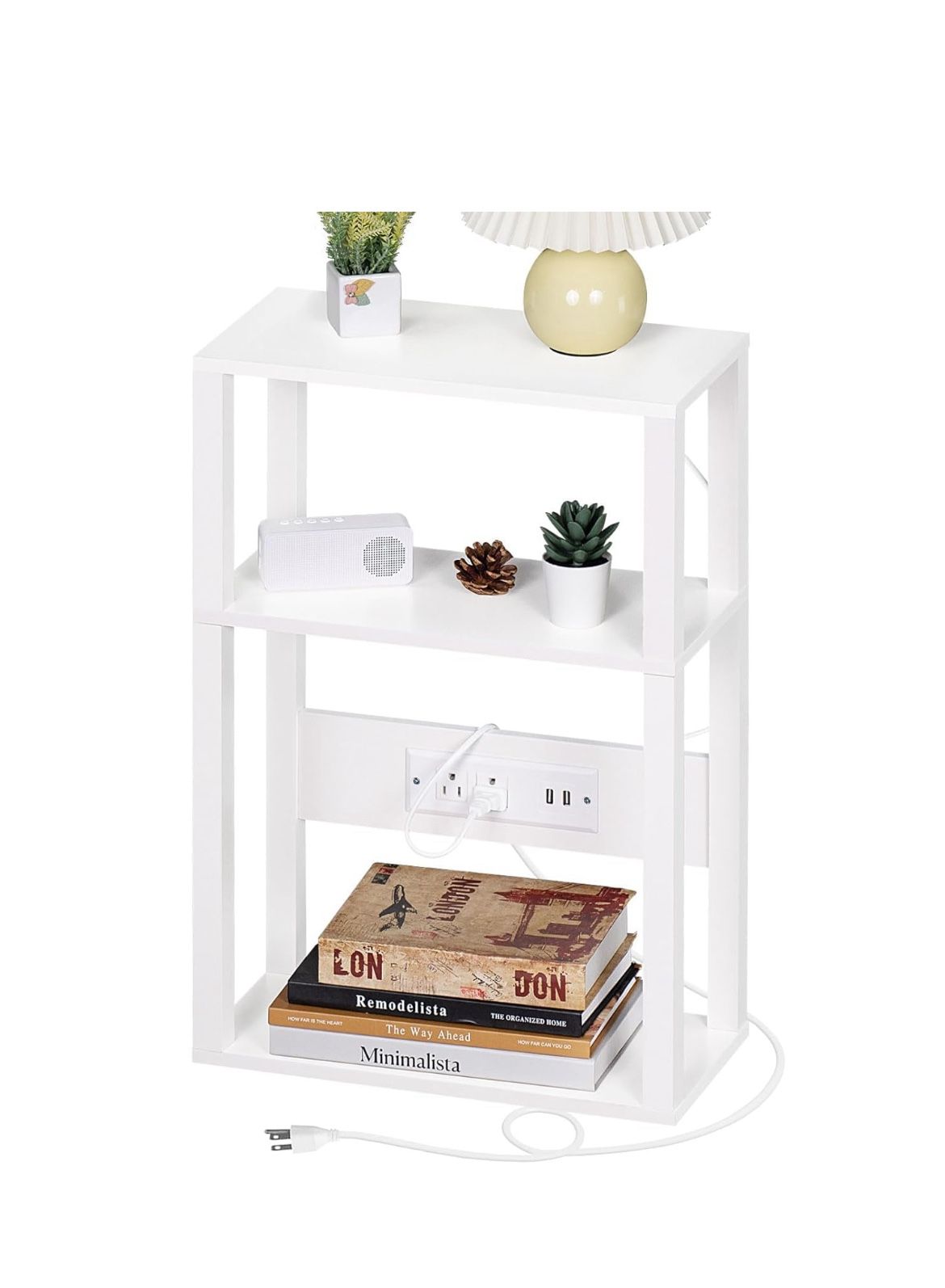 Side Table W/ Charging Station Brand New In Box $20