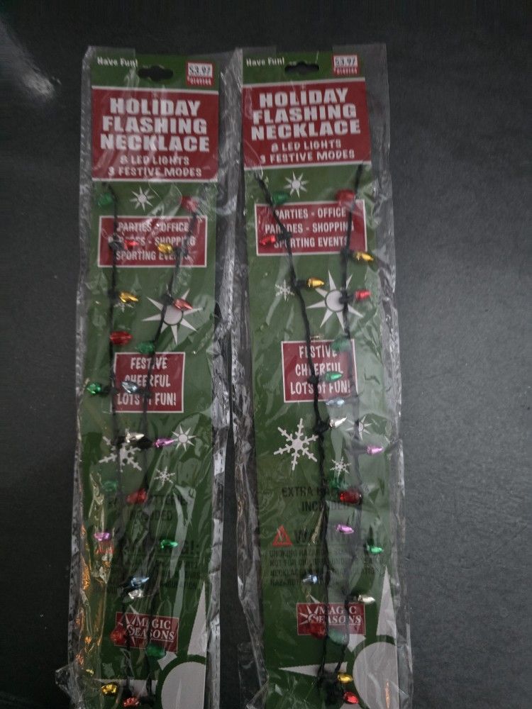 BRAND NEW light up Xmas necklaces