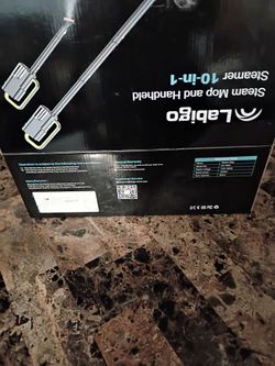 Labigo 10 inch 1 steam mop and handheld steamer open box never used