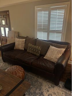 Restoration Hardware Leather Couch