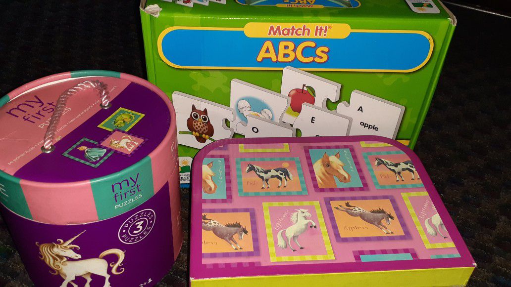 Crocodile Creek puzzles and ABC'S match me game