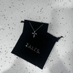 Zales Sapphire Cross Necklace
