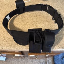 Black Utility Belt with Pouches