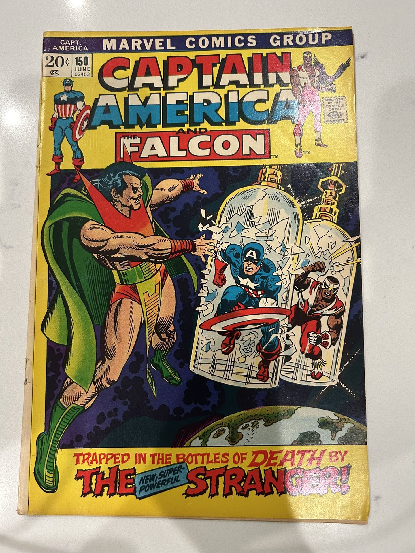 Captain America #150 Sal Buscema Art & The Falcon Marvel Comics 1972, FN-