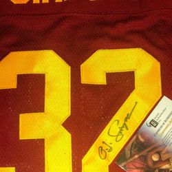 O.J. Simpson Real Authentic Jersey with Original signature. 