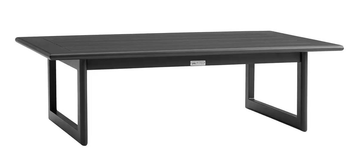 Armen Living Cayman Black Rectangular Aluminum Outdoor Coffee Table