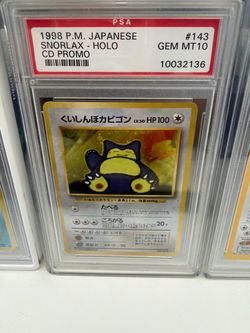 1998 snorlax holo Japanese cd promo PSA 10