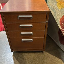 FREE Cherry Office Cabinet On Wheels