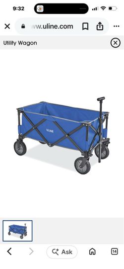 Uline blue utility wagon new in box