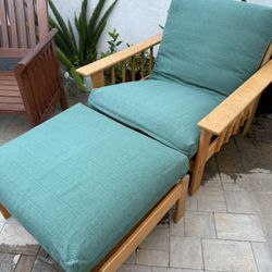 Futon Chair/Bed With Ottoman 