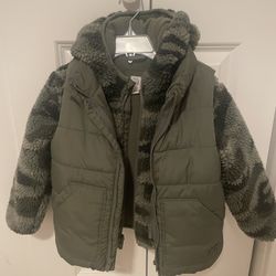 Baby GAP Sherpa Jacket and Puffer Vest Set