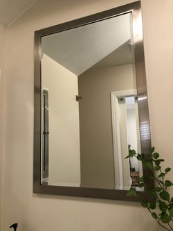 Silver Bathroom/Vanity Wall Mirror 