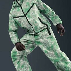 Nike Men's Tech Woven Dri-Fit Camo 2pc Sweatsuit- XS-Top / S-Bottom