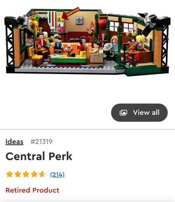 RETIRED Lego Friends Central Perk Building Set 21319 with box, manual, and display case
