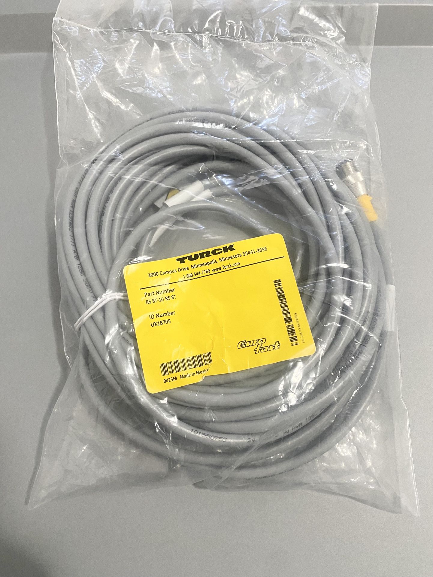 TURCK RS 8T-10-RS 8T / RS8T10RS8T UX18705 EuroFast Actuator & Sensor Cable