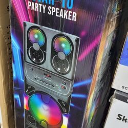 New Dual 10" Bluetooth Speaker Rechargeable 