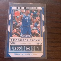 🔵Zion Williamson Prospect Ticket Contenders Card🔵 