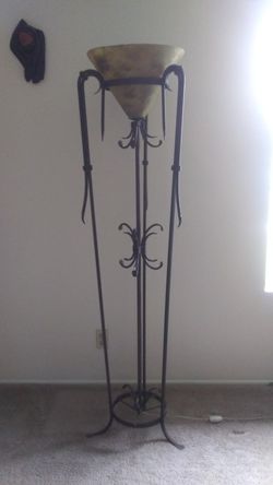 Floor Lamp Tall Accent Wrought Iron Design