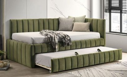 Brand New Green Twin Size Daybed w Trundle Bed