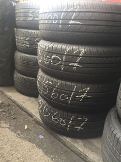 215/60/17 travel star set of used tires in great condition 70% tread 200$ for 4 . Installation balance and alignment available. Please call 973-997-3
