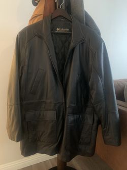 Columbia Leather Coat Jacket (NWOT)