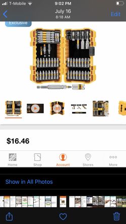 Dewalt screw gun tip set