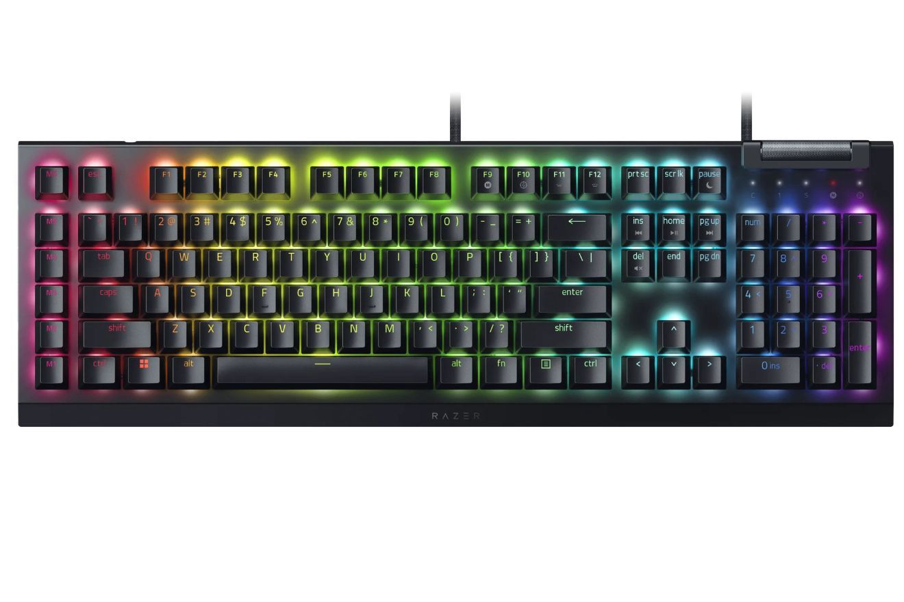 Razer Black Widow V4 X Wired Mechanical Gaming Keyboard with Chroma RGB, Black  No backlighting   
