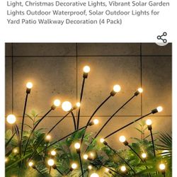 Solar Garden Lights 4 Pack, Solar Swaying Light, Christmas Decorative Lights
