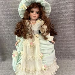 Porcelain Doll 17” Tall