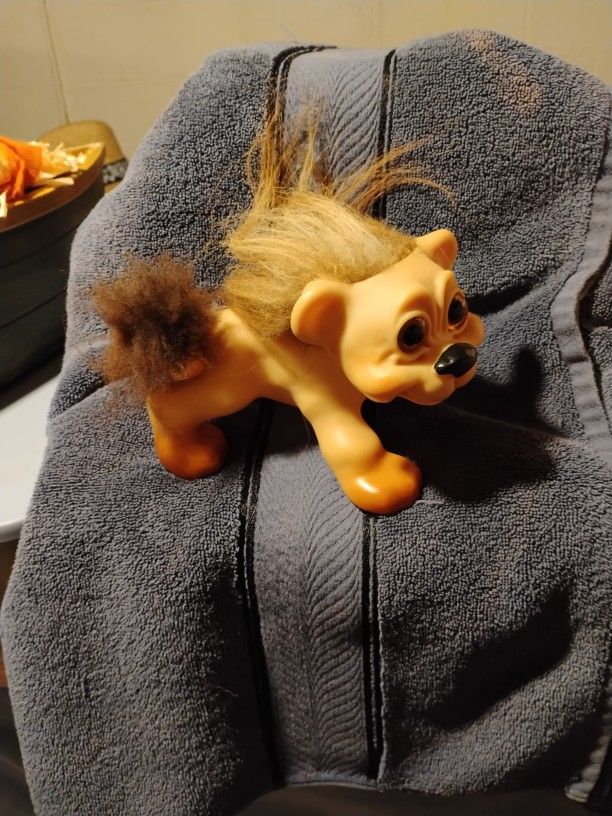 1960s Vintage Lion Troll Doll By Thomas Dam (Rare)