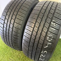 V201  225 40 18 88V  Dunlop  SP Sport 5000 - 2 Used Tires 80% Life