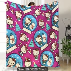 HELLO KITTY (LARGE) THROW BED BLANKET   ;^O