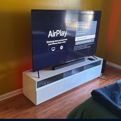 75” 4K TV W/ SAMSUNG SOUNDBAR TV STAND