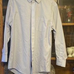 Jos A Bank Men’s Dress Shirt Blue & White 