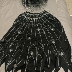 Cape And Wig Halloween Costume 