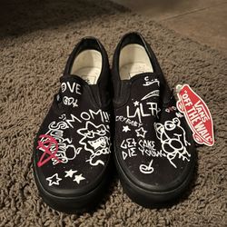 custom lil peep vans 